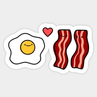 Cute Bacon And Egg Breakfast Sticker